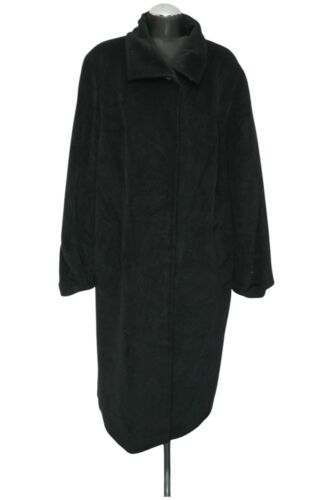 Delmod Women's Vintage Wool Coat 46 Black Long Sin