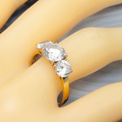 14K Yellow Gold Cubic Zirconia Ring - 3.3g