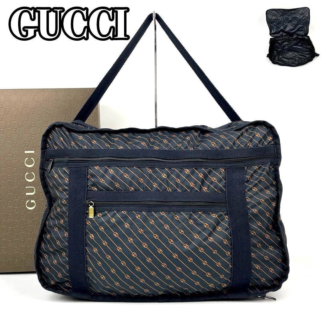 GUCCI Nylon Shoulder Bag Micro GG Interlocking La… - image 1