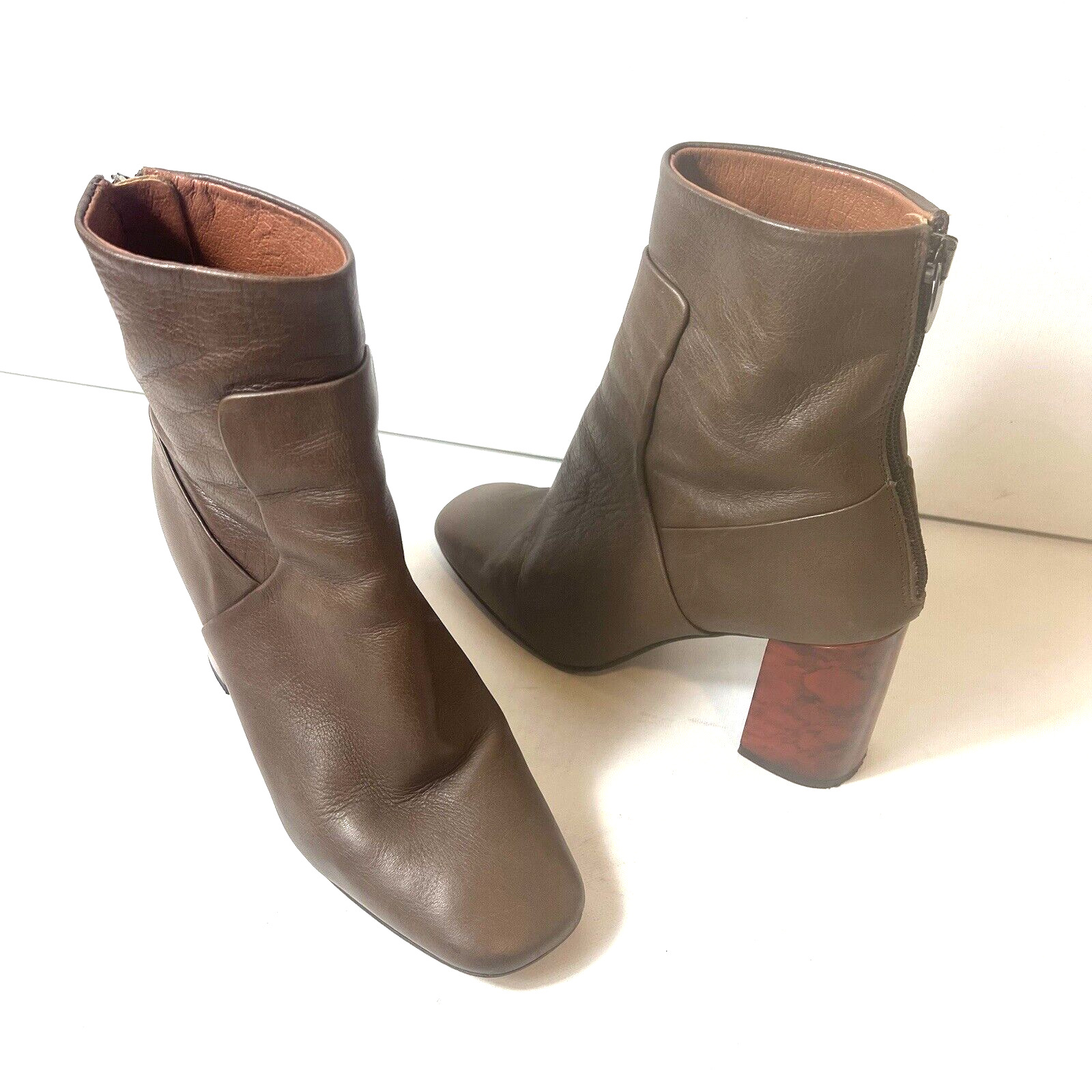 Topshop Womens Size US 5.5 EU 36 Brown Leather Ma… - image 3