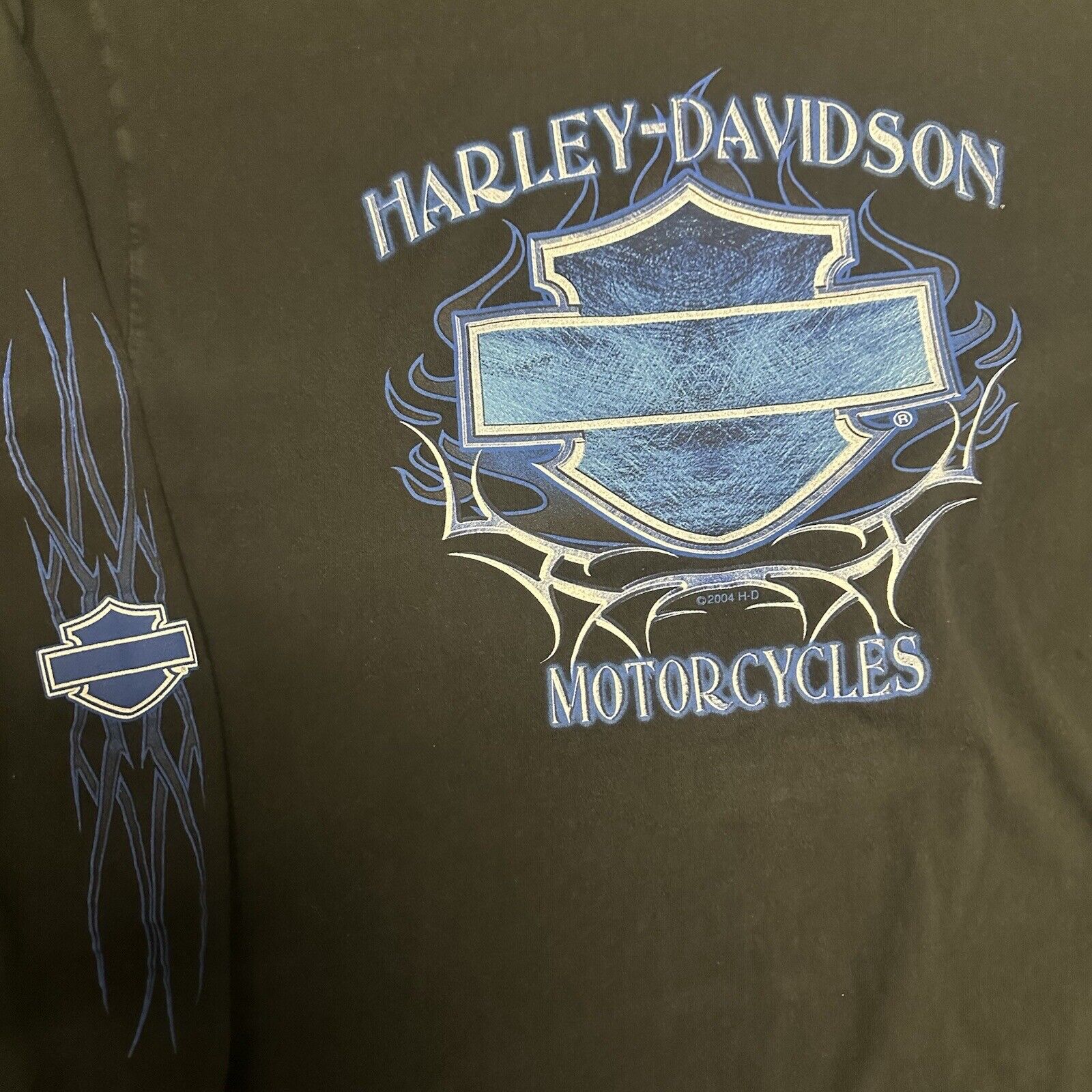 Vintage Harley Davidson 2004 Tribal Print Longsle… - image 3