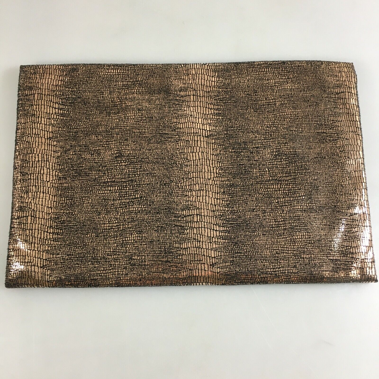 BCBGMaxAzria Rose Gold Metallic Clutch Envelope H… - image 2