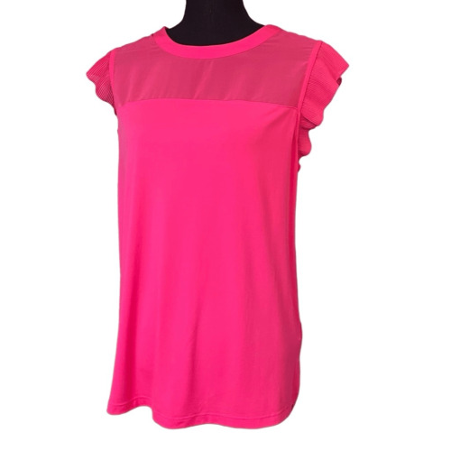 Worthington Hot Pink Flutter Sleeve Top - image 1