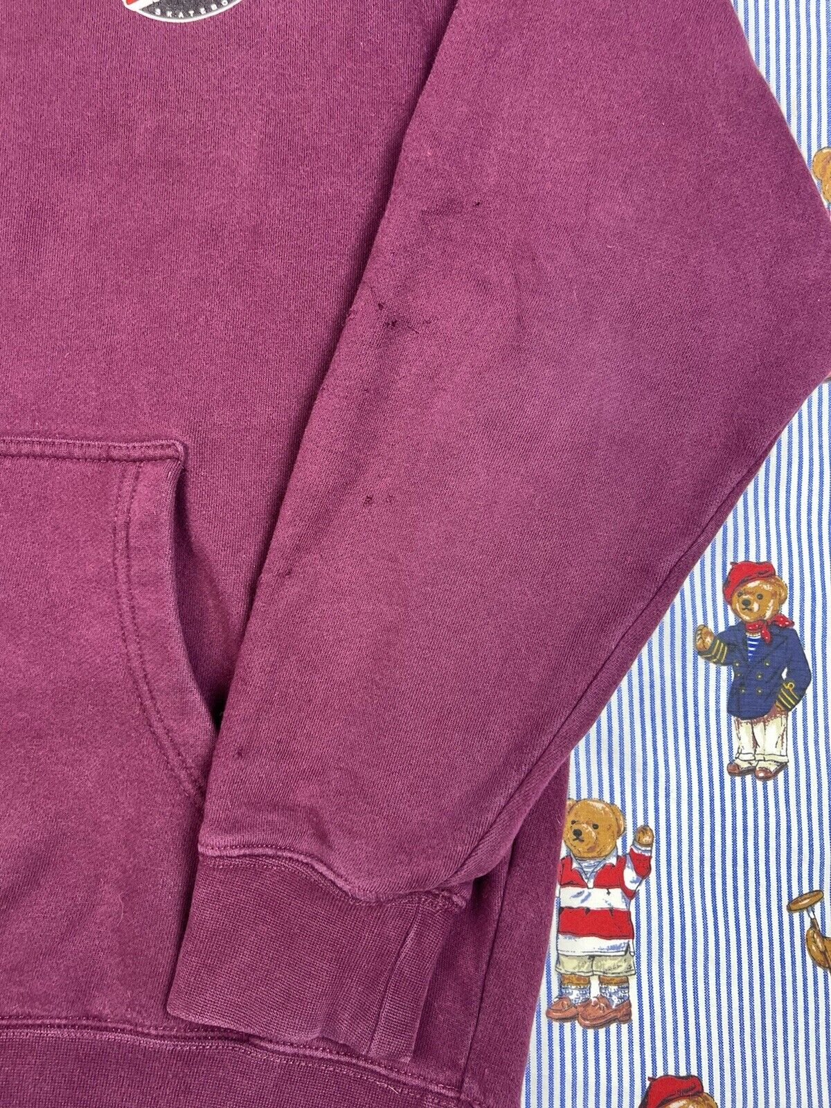 Vintage Y2K Santa Cruz Skate Maroon Burgundy Pull… - image 4