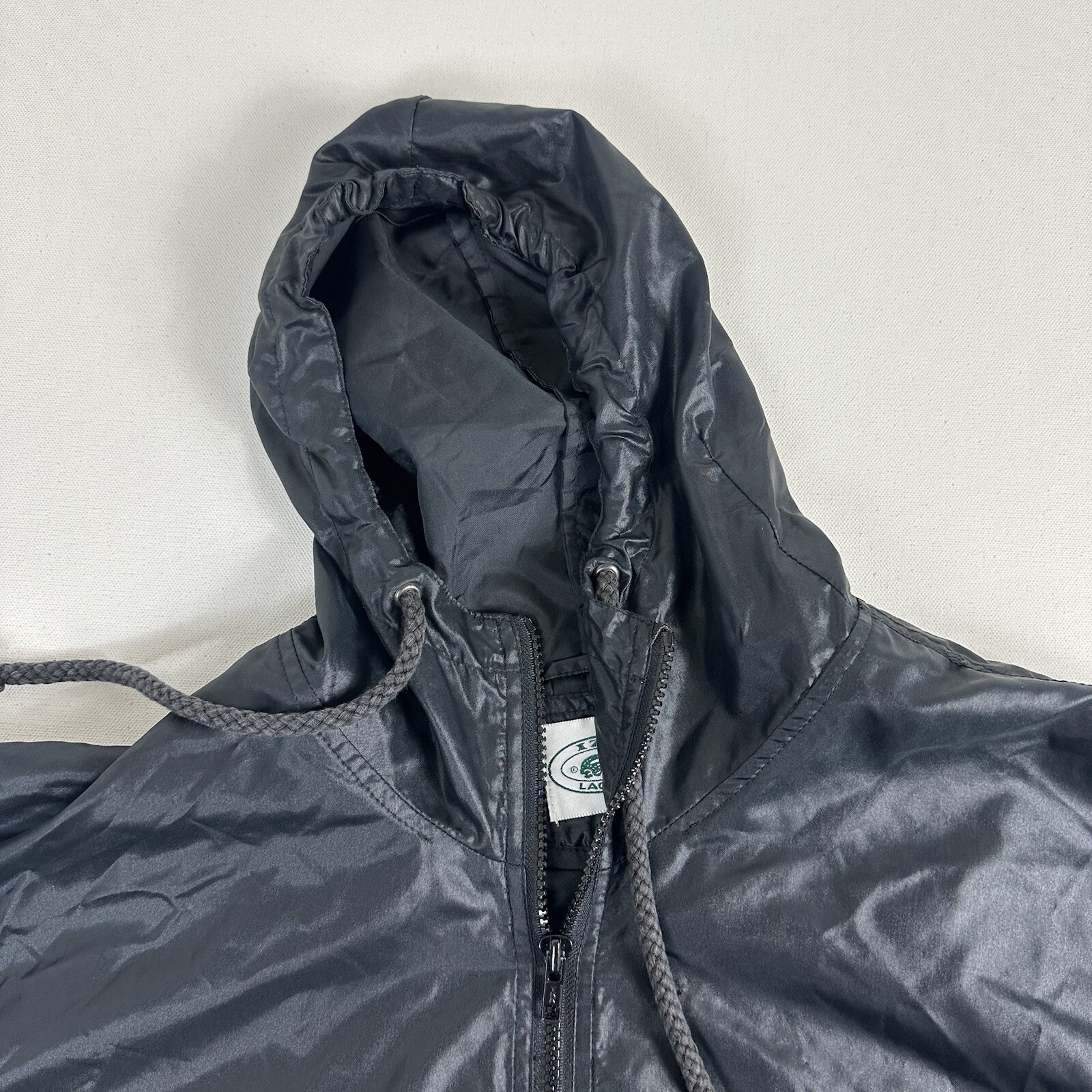 VINTAGE IZOD LACOSTE HOODED RAIN JACKET ANORAK PA… - image 4