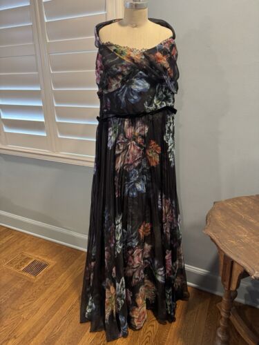 Floral Strapless Gown. Marchesa Notte. Size 20. GU