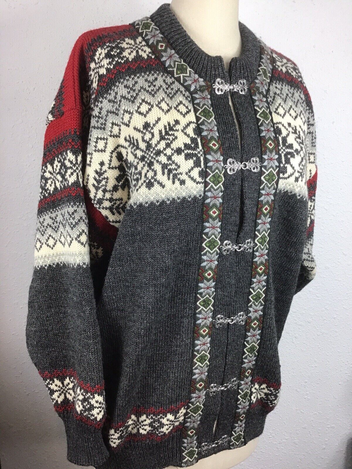 Norwool Womens Medium Multicolor Knitted Cardigan… - image 4