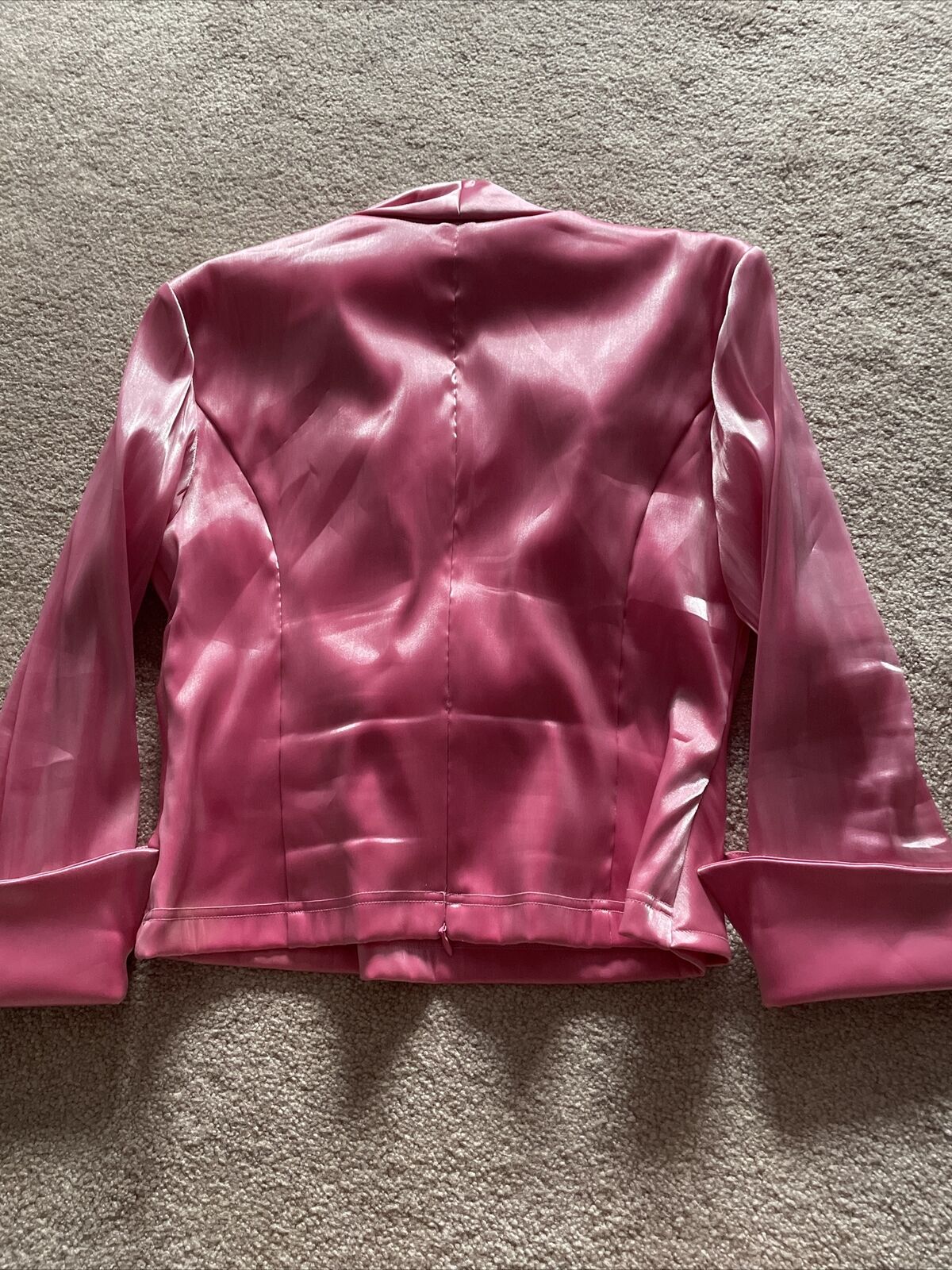 CACHET Shiny Barbie PINK Faux Wrap Evening Blouse… - image 6