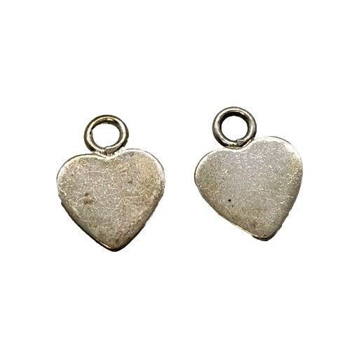 Charms Sterling Silver Blank Heart - Set of 2 - image 2