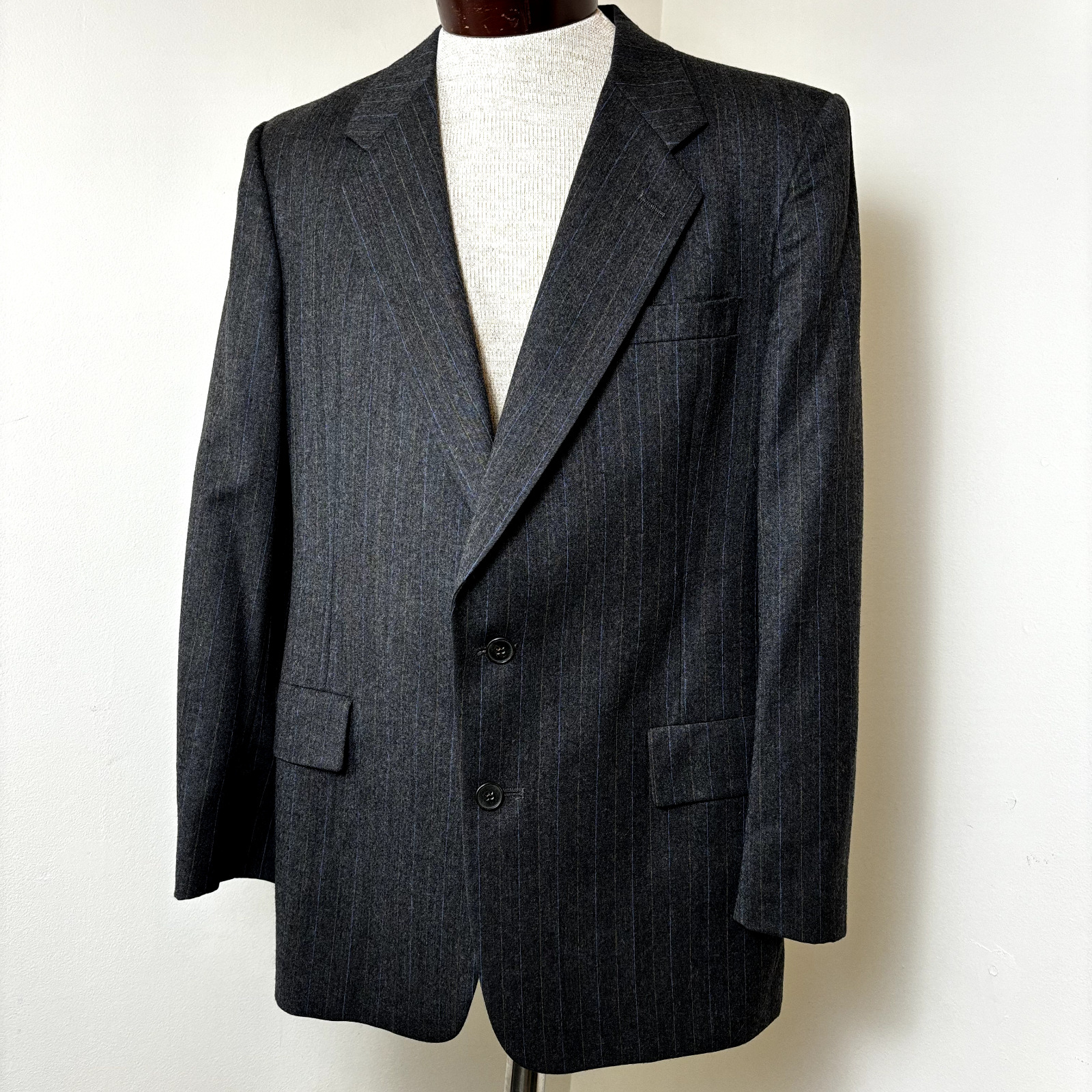 Christian Dior Sz 42R Men's Gray Striped Blazer P… - image 2