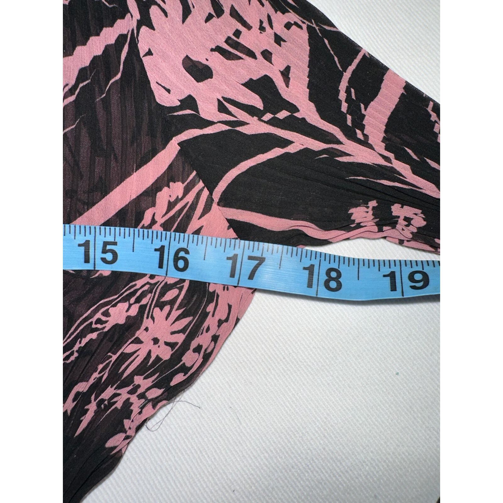 VINTAGE PRADA WILDFLOWER BLACK & PINK PRINT BLOUS… - image 6