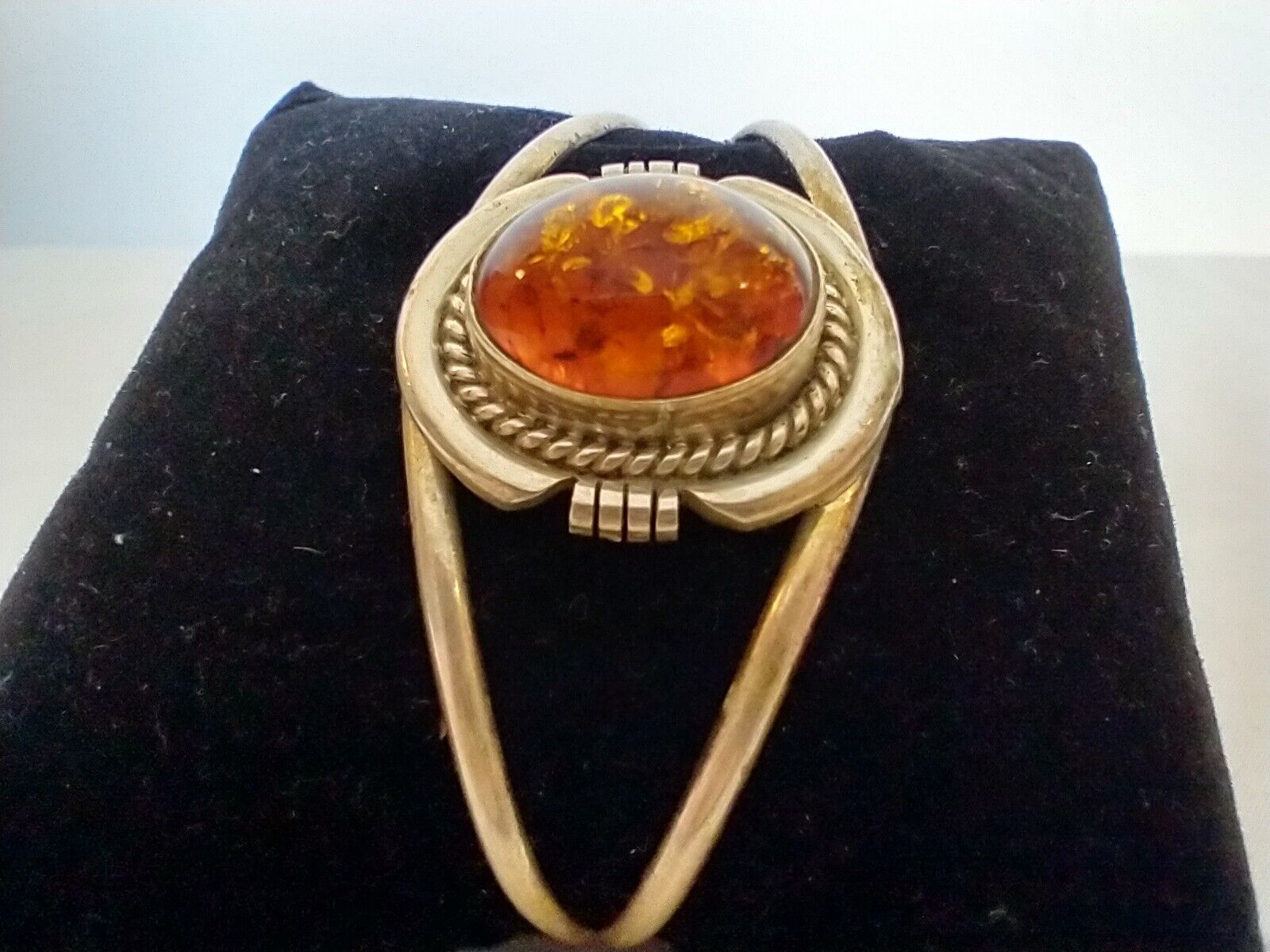 Vintage Amber Cuff Bracelet - image 7