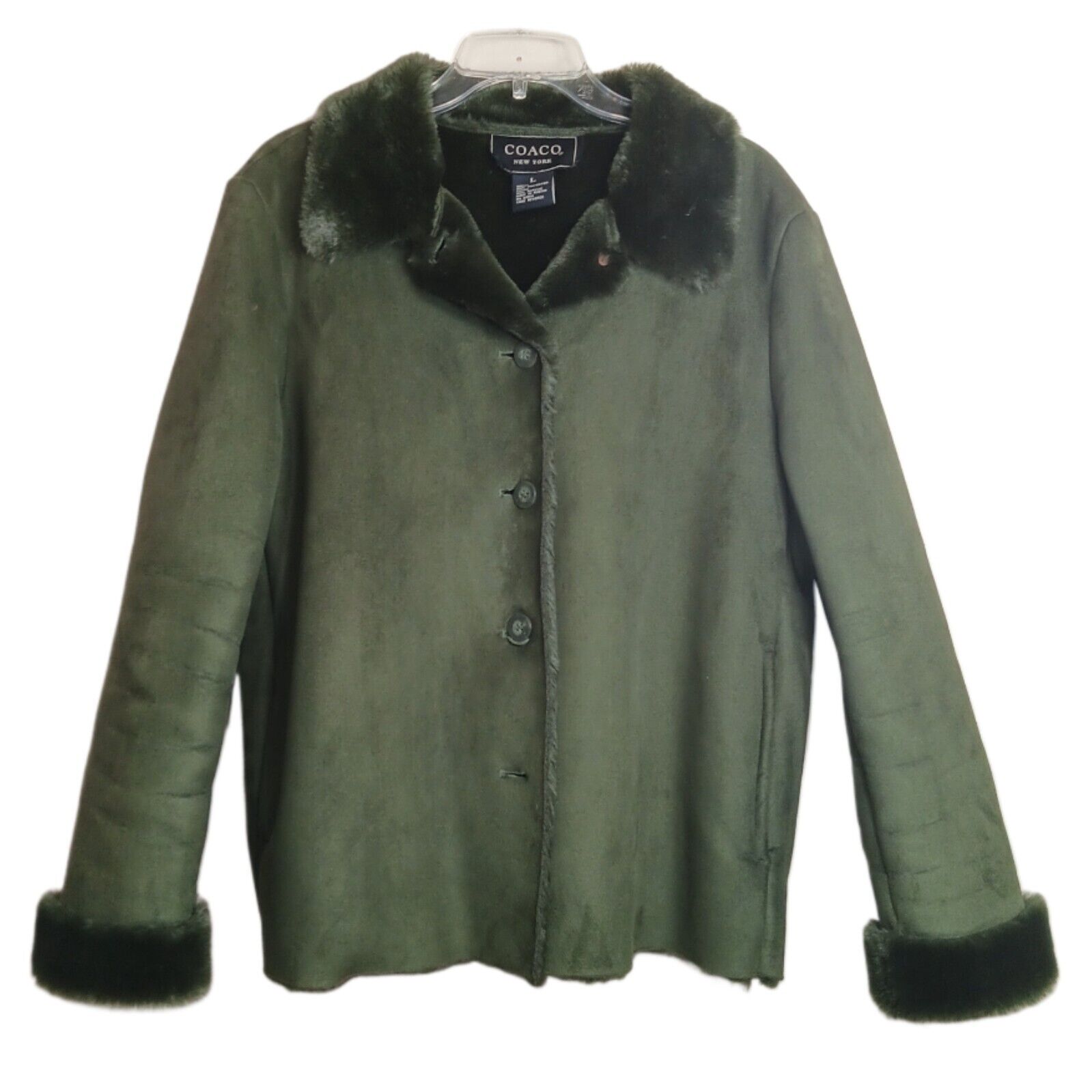 Coaco New York Penny Lane Coat Womens Large Green… - image 2