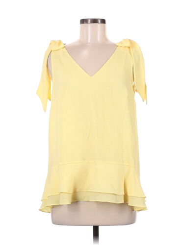 CeCe Women Yellow Sleeveless Blouse M