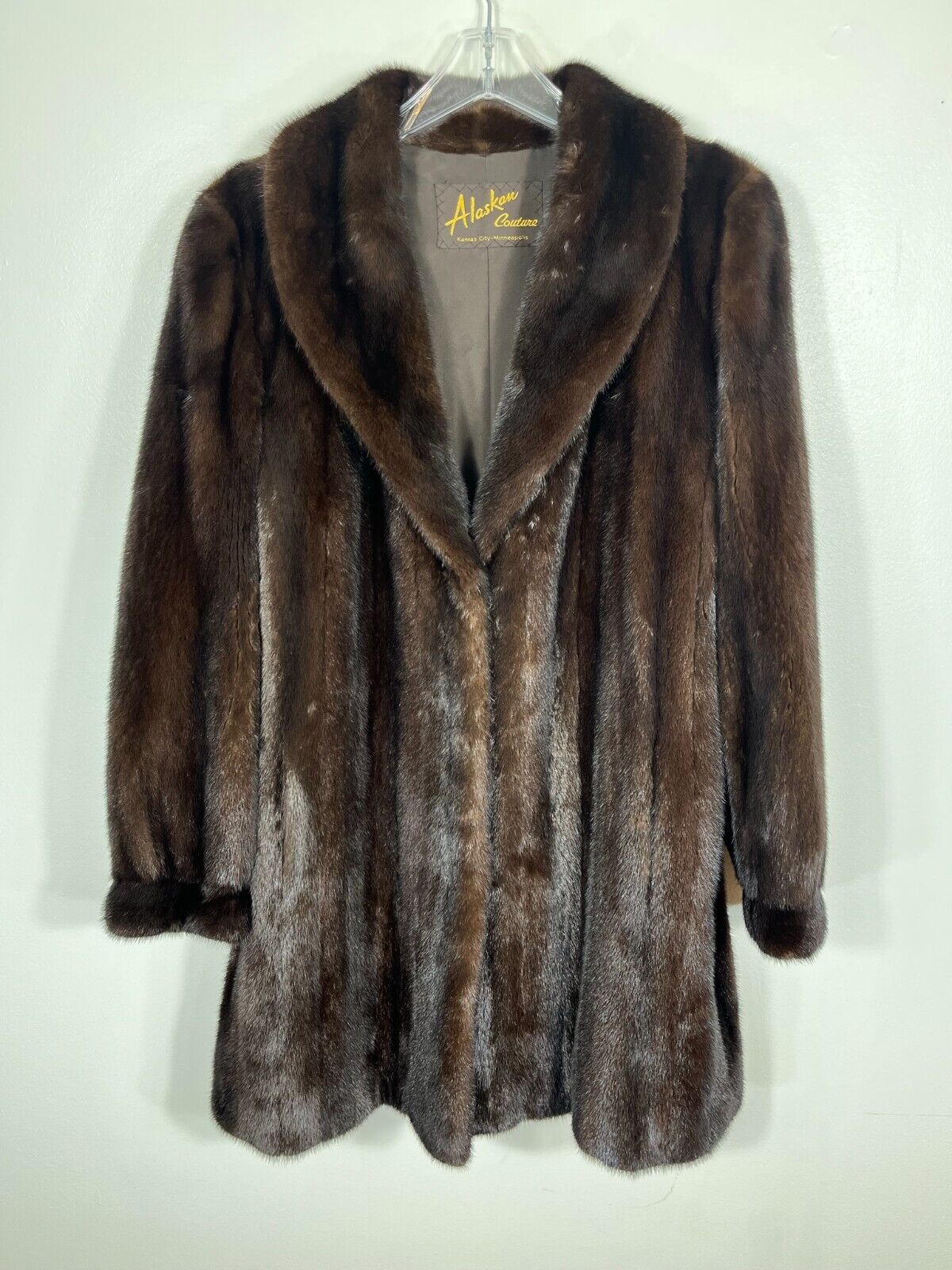 Classic MINK fur coat brown Large stroller jacket… - image 1