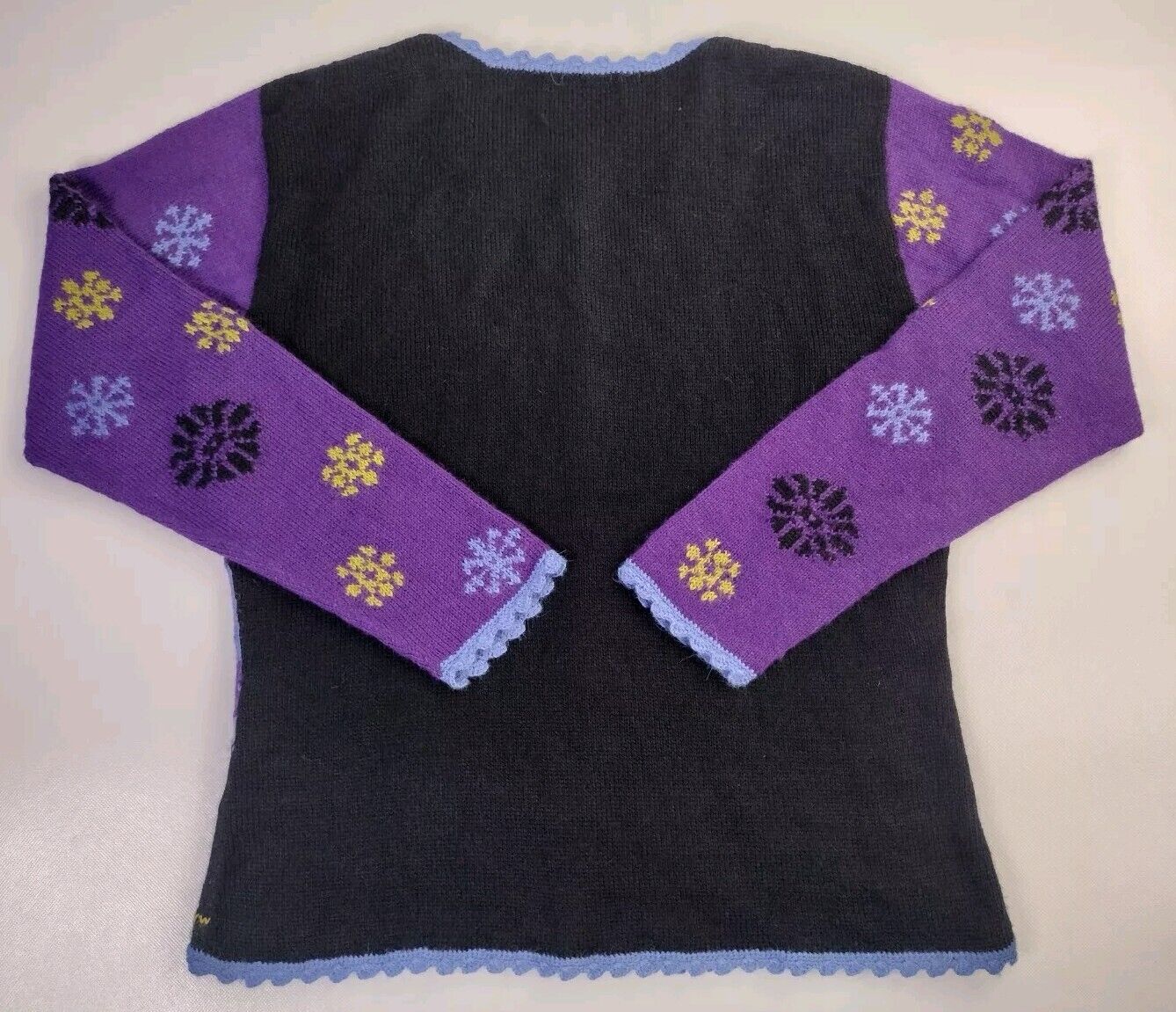 Alpaca Imports Ladies Medium Purple Black Whimsic… - image 2