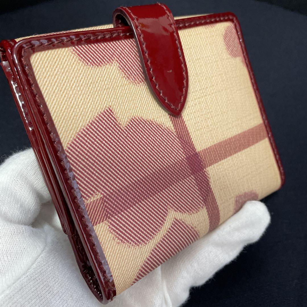 Burberry Bifold Wallet Heart Nova Check Enamel Pa… - image 7