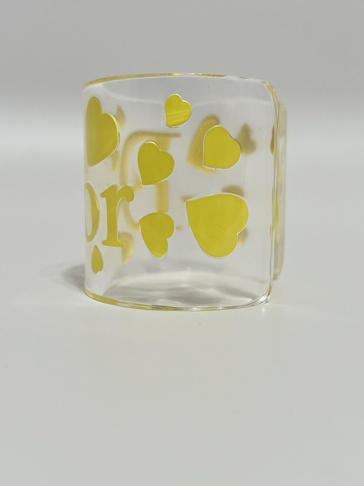 Vtg Christian Dior by John Galliano Yellow Heart … - image 6