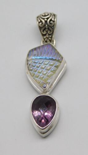 LOVELY DESIGNER SARDA STERLING SILVER AMETHYST CAR