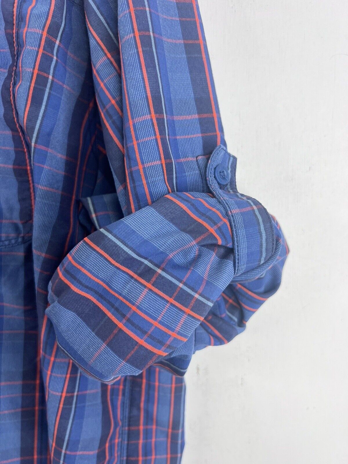 The North Face Shirt Men XL Blue Roll-Up Long Sle… - image 9