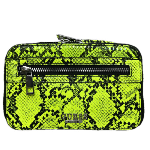 GUESS Women's Green Neon Faux Snake Skin Leather … - image 1