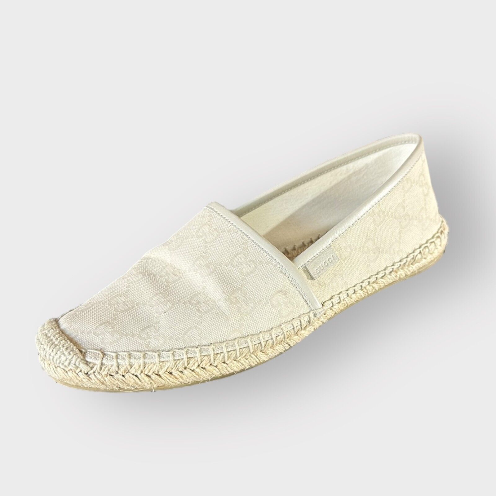 Authentic Gucci Espadrilles GG Monogram Canvas Iv… - image 1