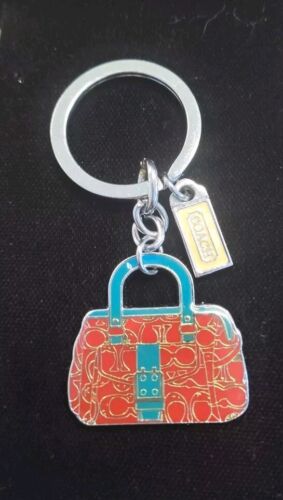 Coach Red and Green Purse Charm Handbag Purse Key… - image 1