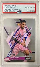 2022-23 Topps Finest Lionel Messi Signed Inter Miami Card PSA/DNA Auto Grade 10