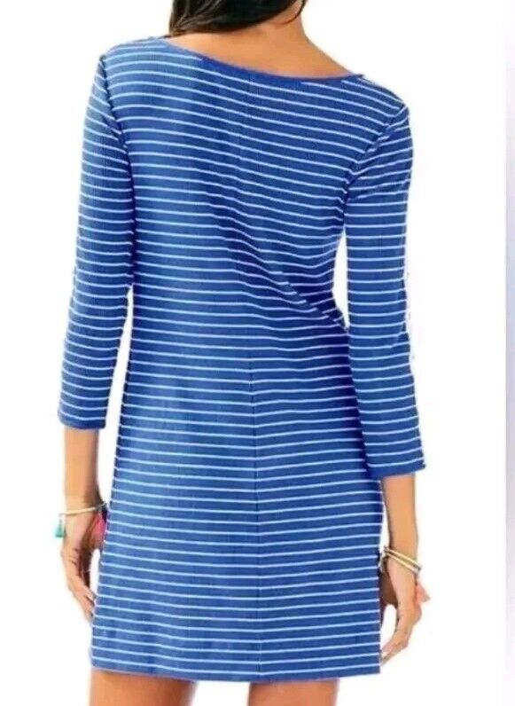 Lilly Pulitzer Marlowe Blue & White Striped Ribbe… - image 3