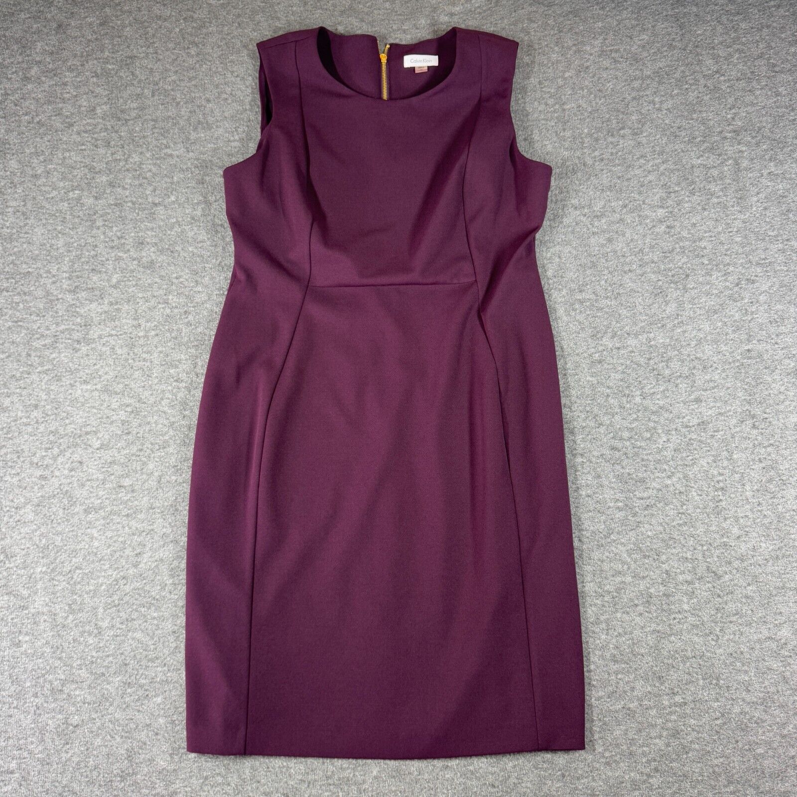 Calvin Klein Sheath Dress Womens 16 Purple Sleeve… - image 4