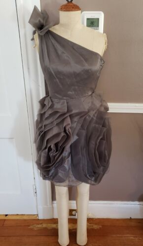 Beautiful Grayish Brown One Shoulder Dress By Whit