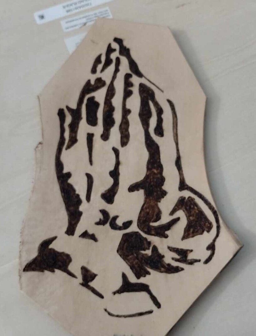 Praying Hands, on leather | eBay