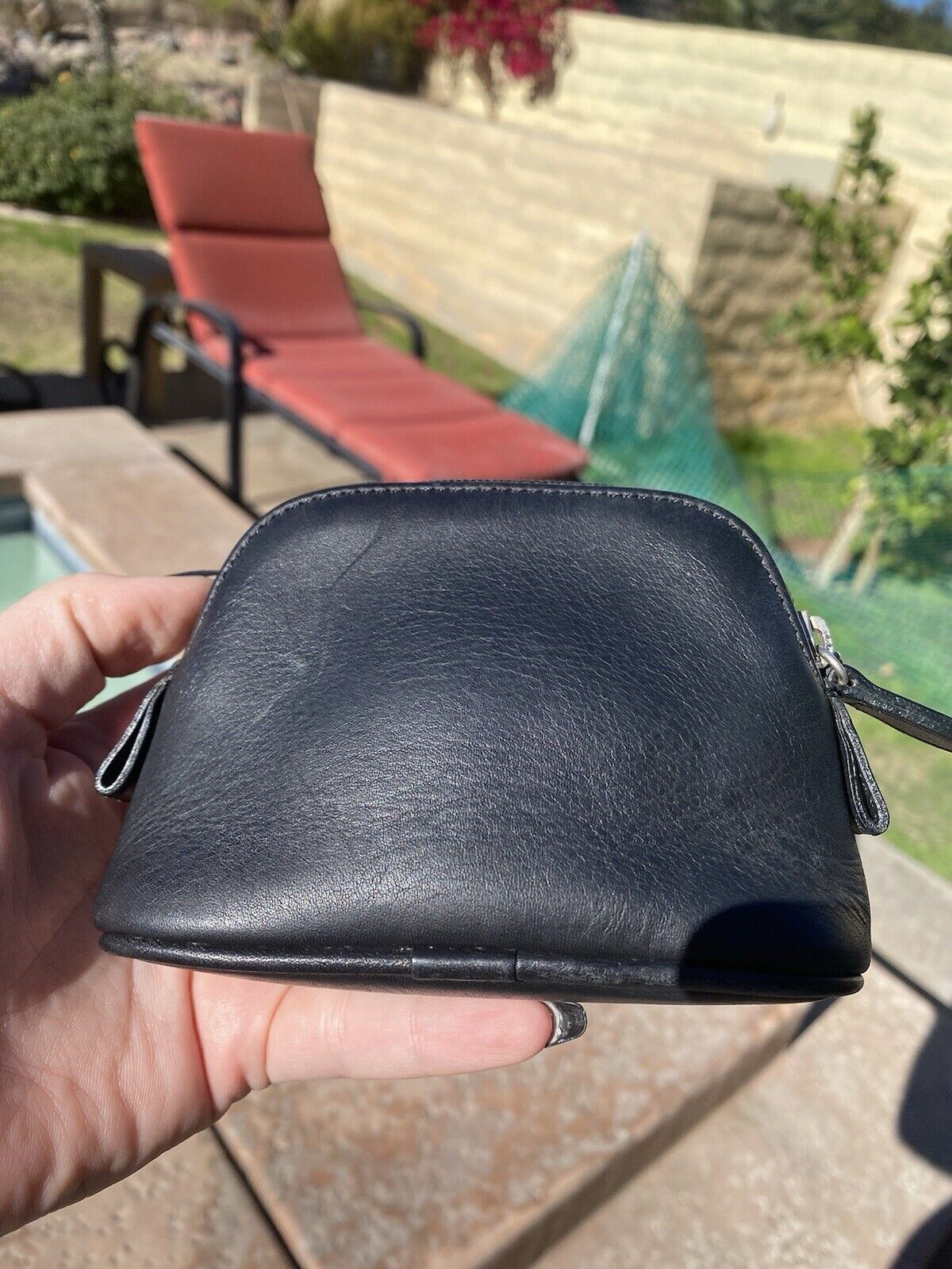 Vintage Coach Black Leather Pouch - image 4