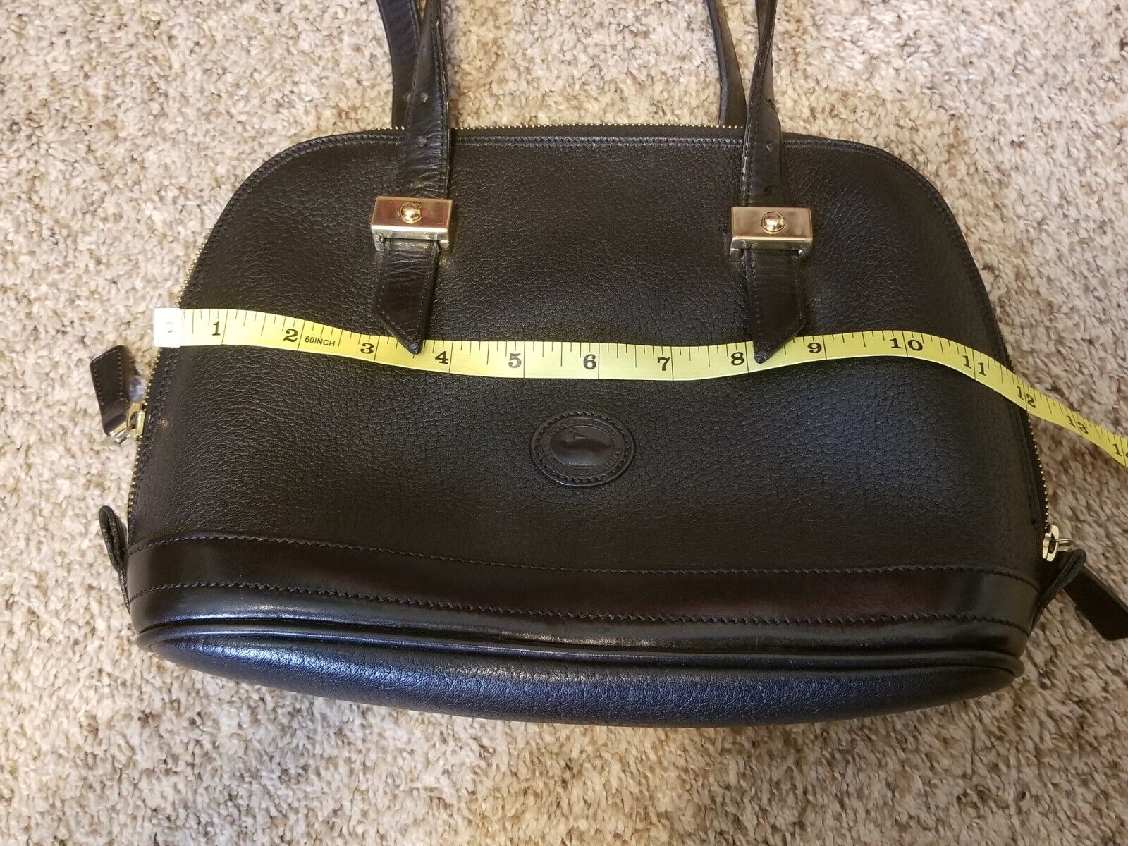 Vintage Dooney & Bourke Black Pebble Grain Small … - image 8