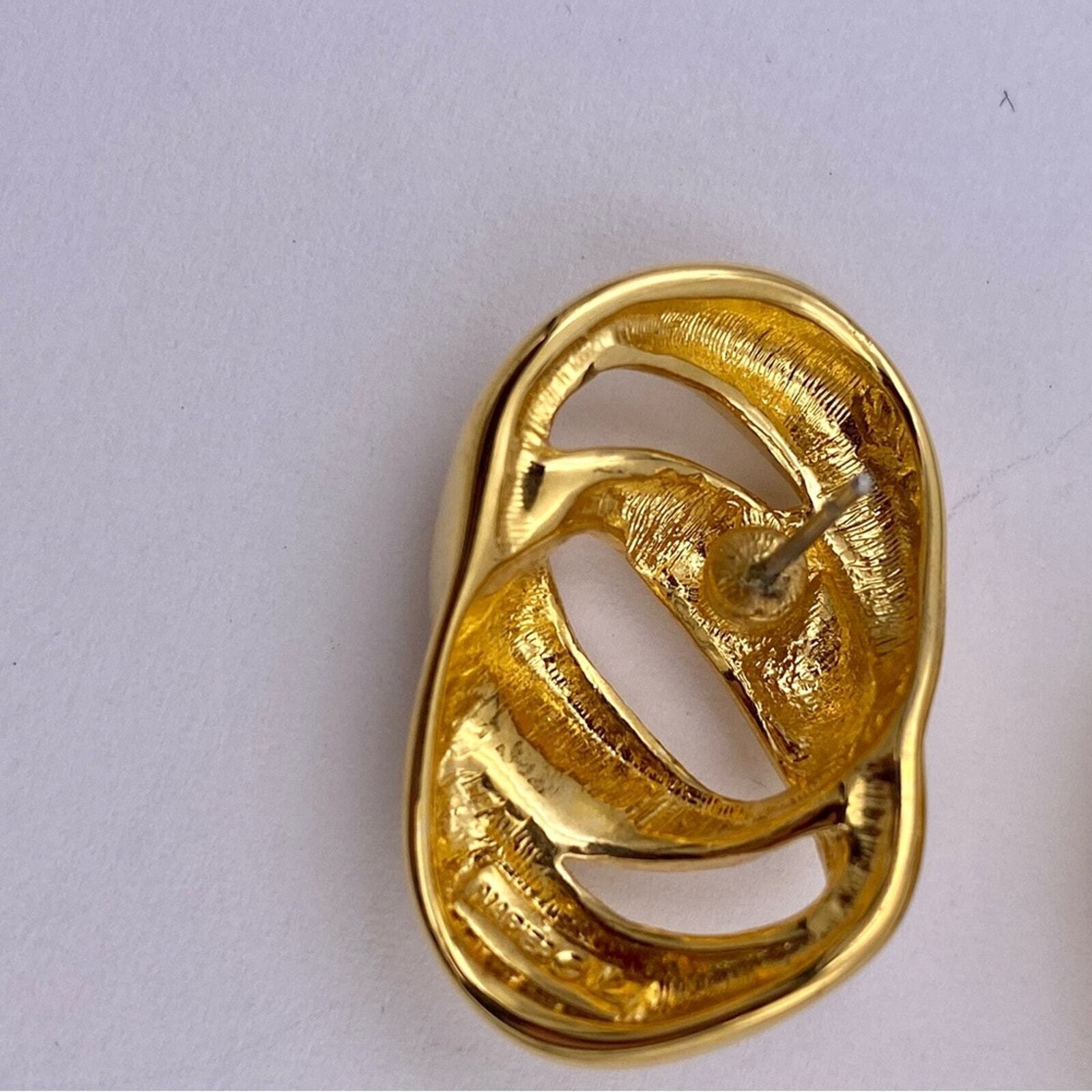 NAPIER Vintage Pretzel Style Cutout Golden Pierce… - image 6