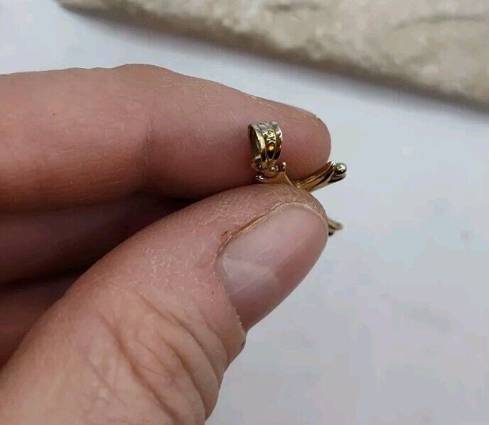 Unique Vintage 14K Yellow Gold White Gold Reversi… - image 11