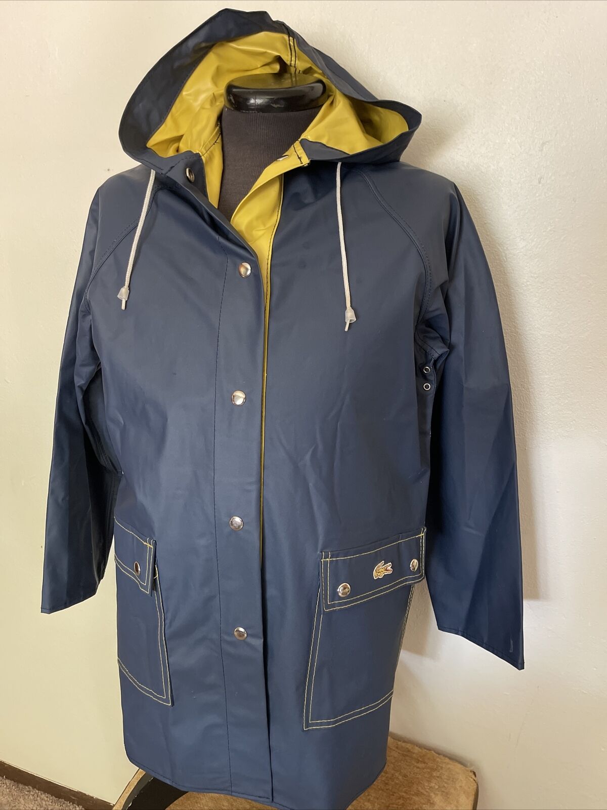 IZOD Lacoste Vintage 80s Rain Coat Jacket Reversi… - image 1