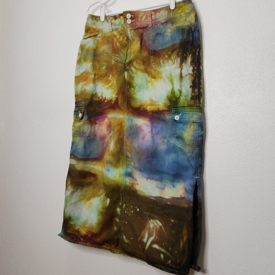 Vintage Cargo Maxi Skirt St Johns Bay Size 14 Cus… - image 3