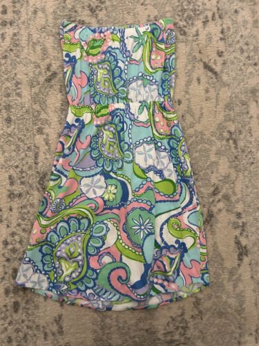 Lilly Pulitzer XS WINDSOR Strapless Jersey Dress … - image 1