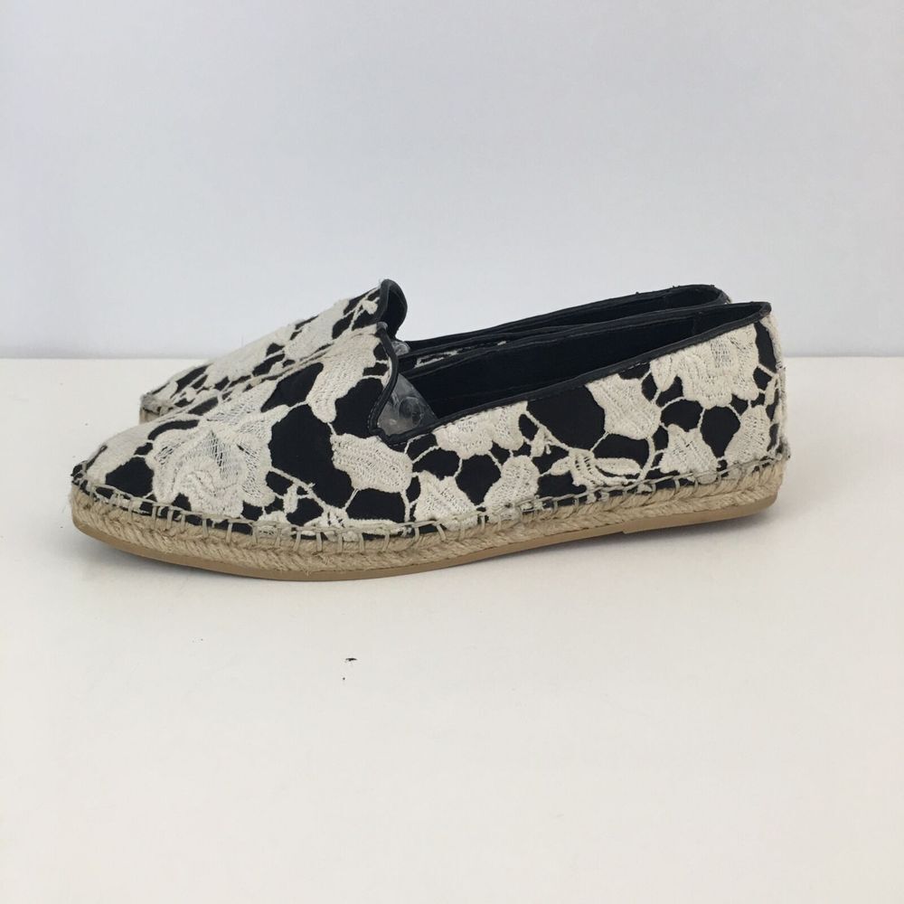 Cole Haan Palermo Espadrille Black and White Lace… - image 2