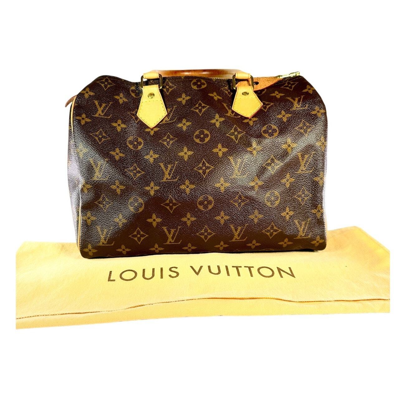 LOUIS VUITTON Speedy 30 LV Monogram Canvas Leathe… - image 3