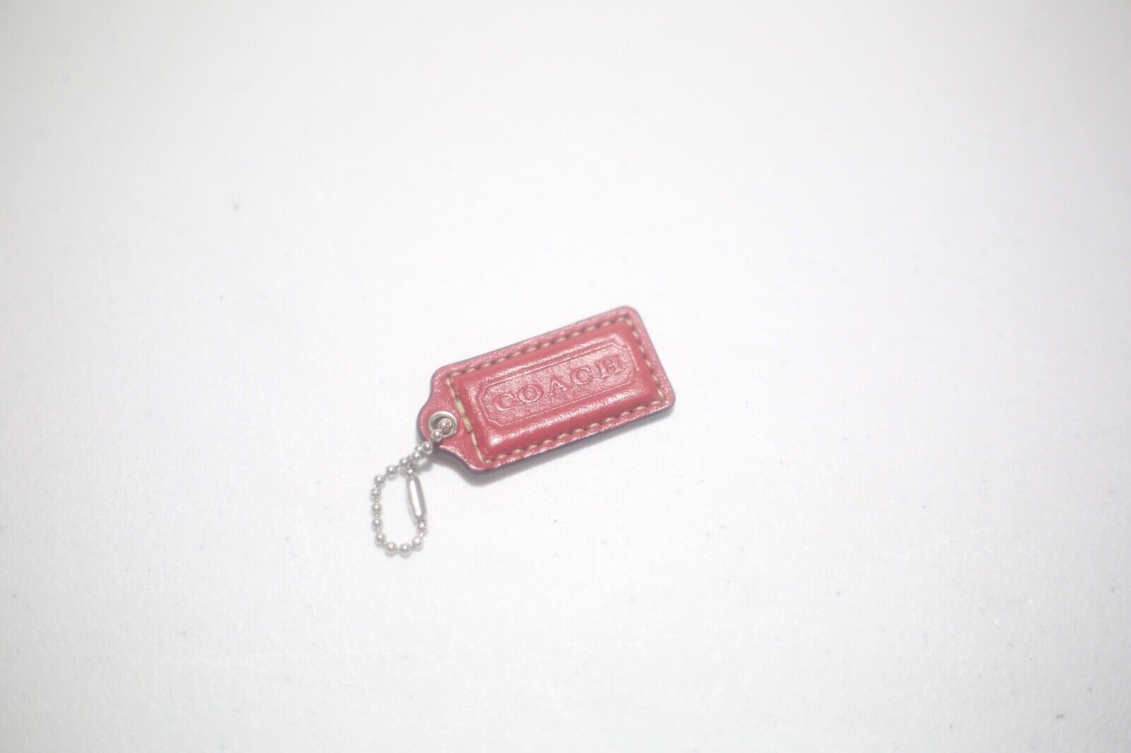 COACH Red Fob Charm Keychain Hang Tag 2" x 1" Inc… - image 3