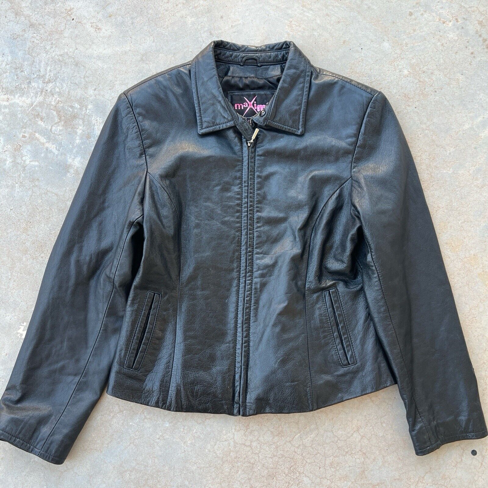 Vintage 90s Bikers Wilsons Black Leather Jacket - image 1