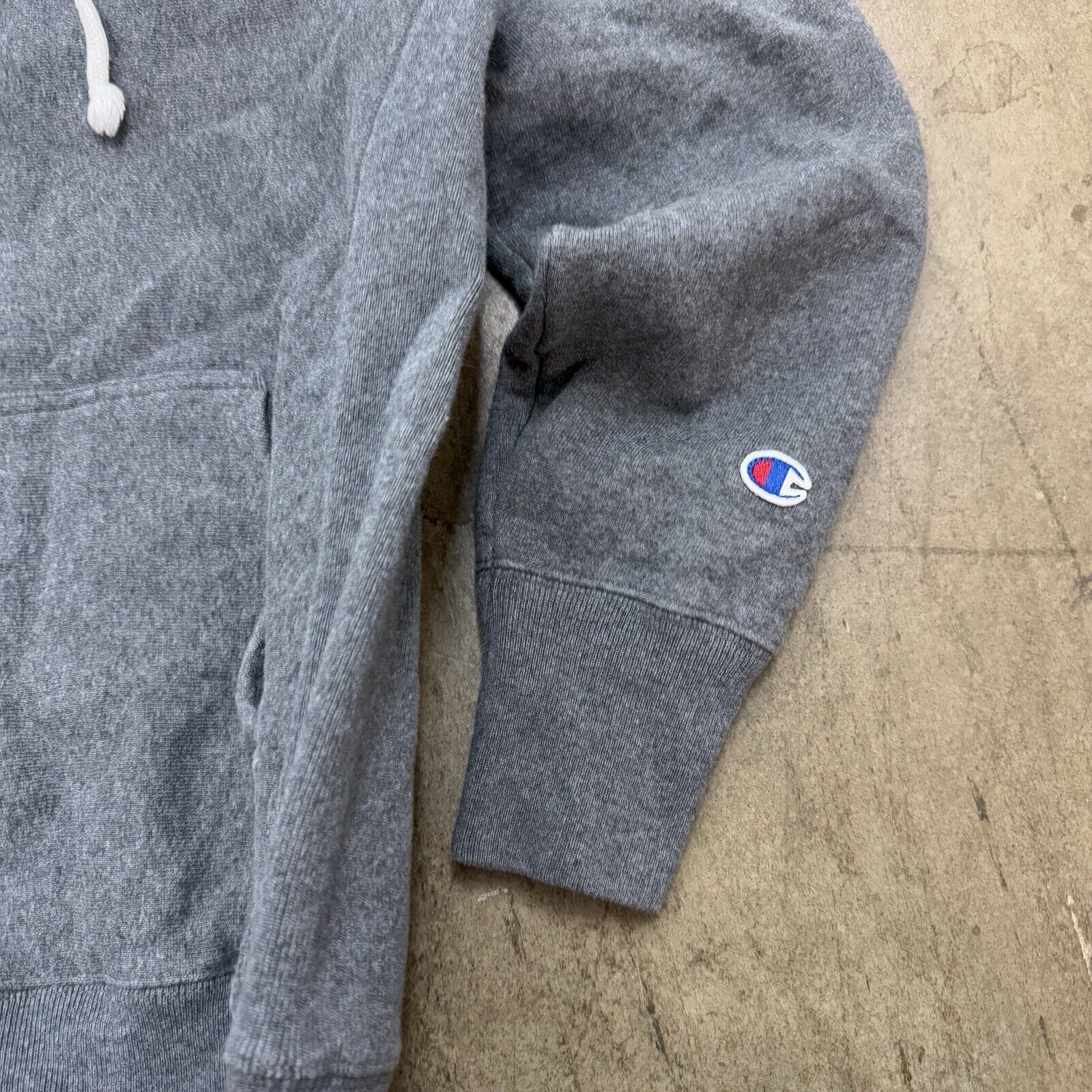 Vtg 70s Champion Reverse Weave Grey Blank Hoodie … - image 4