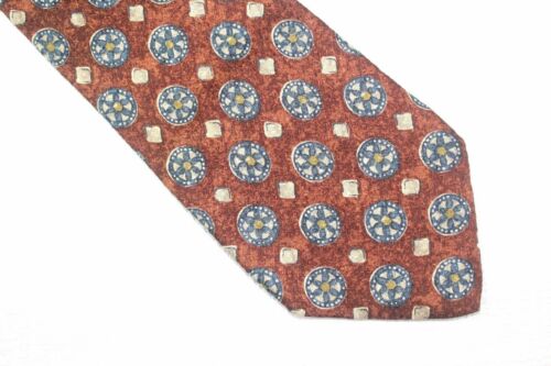 Enrico Coveri Tie Necktie Classic Brown  100% Sil… - image 1