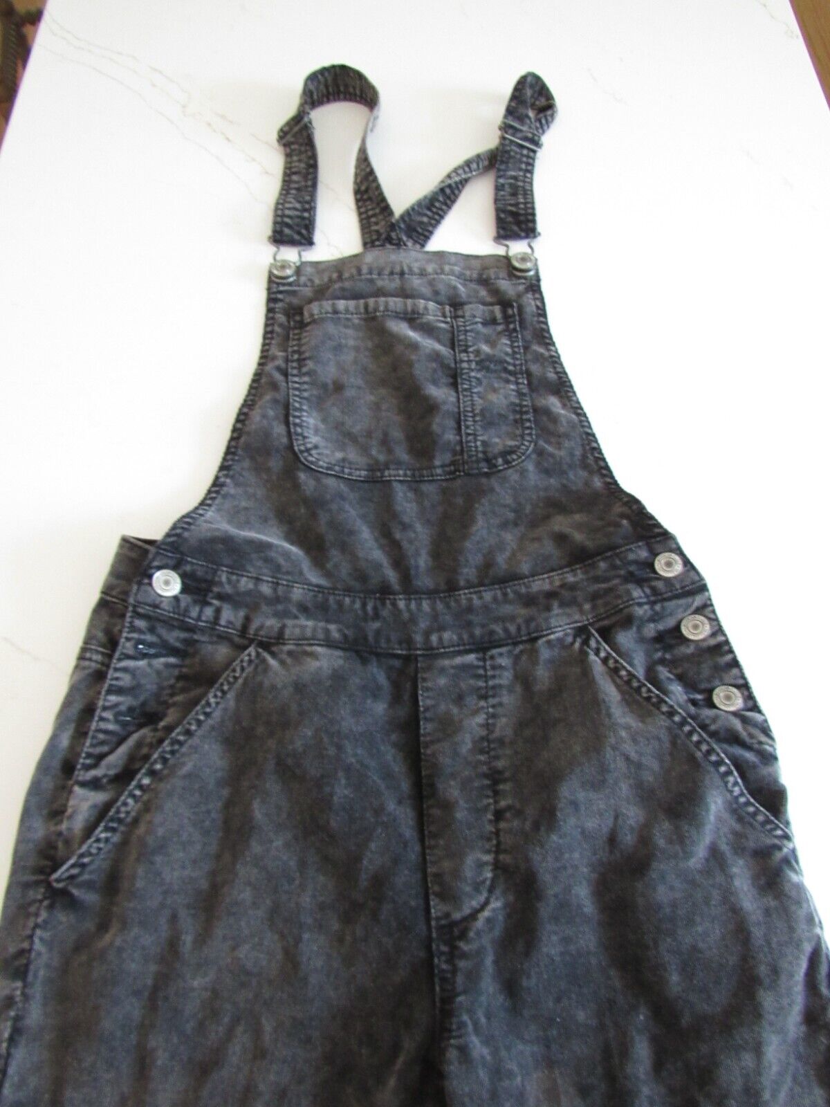 American Eagle Corduroy Overalls Gray Charcoal Mi… - image 2