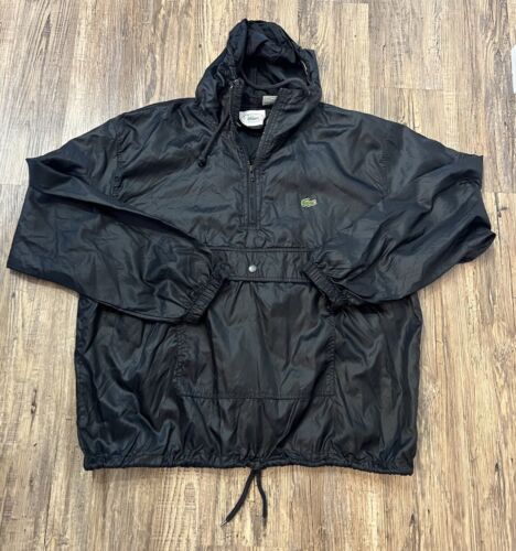 LACOSTE Izod Vintage Windbreaker Hooded Half Zip … - image 1