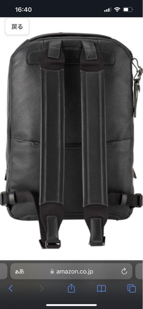 TUMI Harrison Bates Black Leather Backpack 16.5"x… - image 10