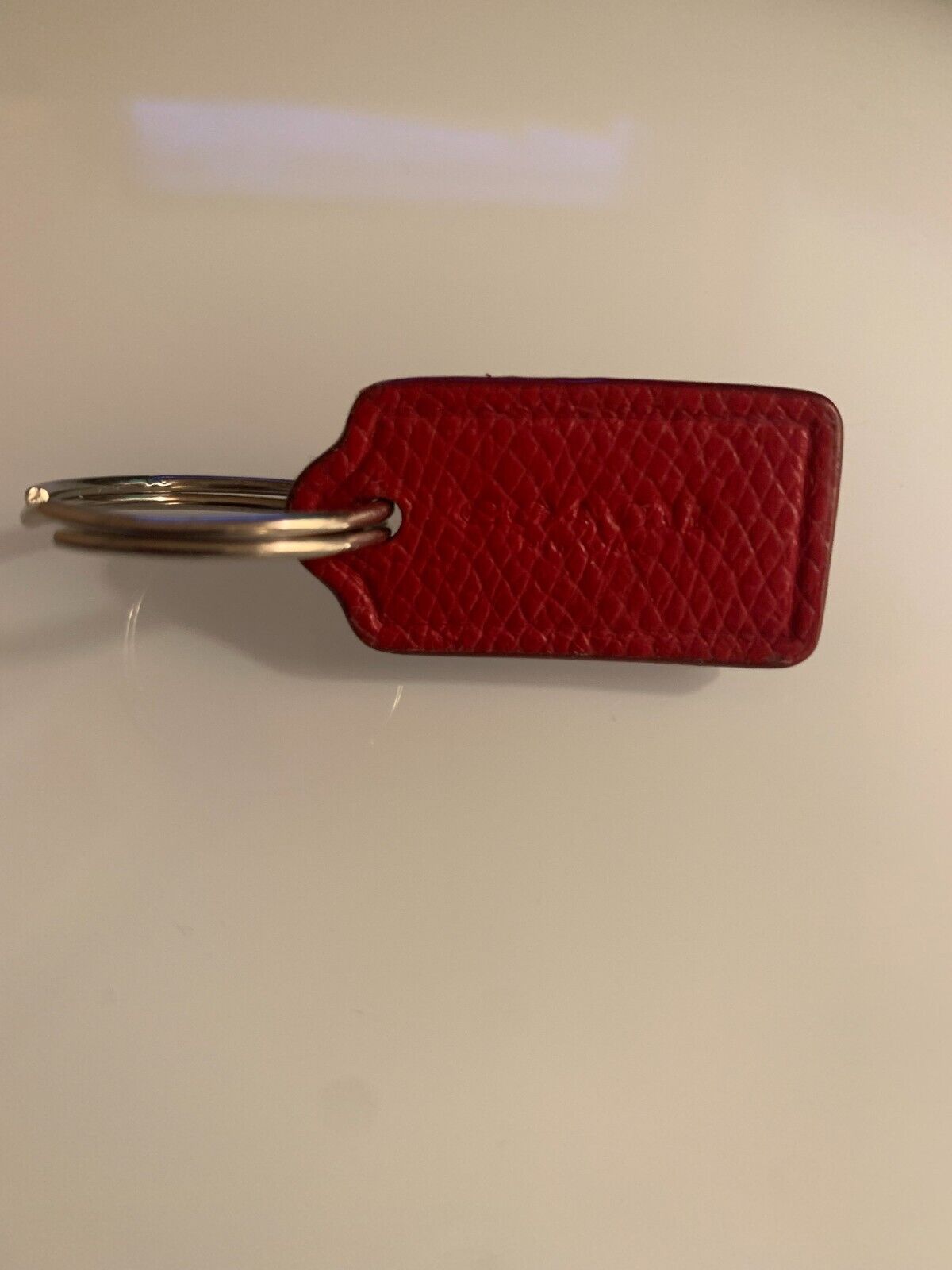 COACH NEW YORK RED LEATHER FOB BAG CHARM KEYCHAIN… - image 3