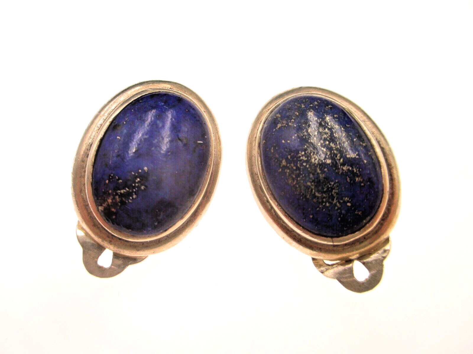 Vintage Lapis Azuli Earrings 925 Sterling Silver … - image 1